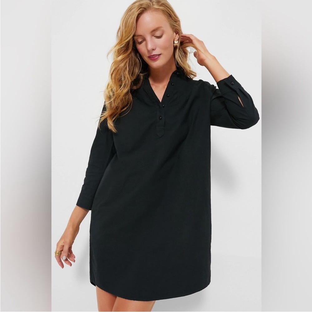 New Tuckernuck Pomander Place Black Polly Shirt Dress Size Small